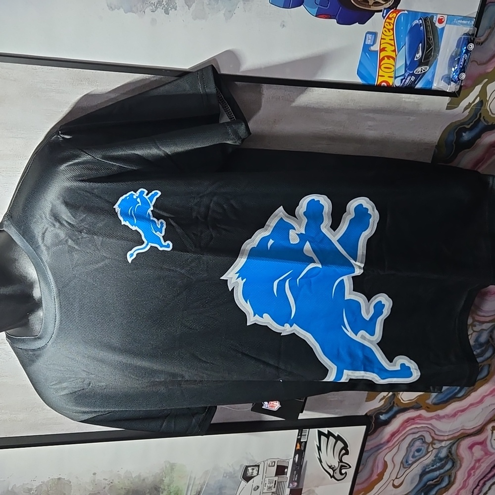 M Detroit Lions Custom Sublimated NFL Football Game Day Fan Jersey - Picture 2 of 8